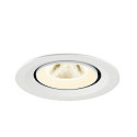 SLV LED Deckeneinbaustrahler NUMINOS� GIMBLE M, 12W, IP20, dimmbar, 20�, 4000K, 1900lm, wei�