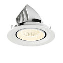 SLV LED Deckeneinbaustrahler NUMINOS� GIMBLE M, 12W, IP20, dimmbar, 40�, 4000K, 1900lm, wei�
