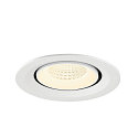 SLV ceiling recessed luminaire NUMINOS� GIMBLE M suitable for VDU workstation IP20, white, lacquered dimmable
