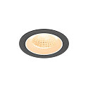 LED Deckeneinbauleuchte NUMINOS� M, rund, 12W, IP20, dimmbar, 55�, 2700K, 1700lm, schwarz/wei�