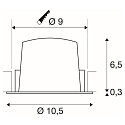 SLV LED Deckeneinbauleuchte NUMINOS� M, rund, 12W, IP20, dimmbar, 20�, 2700K, 1700lm, wei�