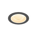 LED Deckeneinbauleuchte NUMINOS� M, rund, 12W, IP20, dimmbar, 40�, 3000K, 1800lm, schwarz/wei�