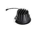 SLV LED Deckeneinbauleuchte NUMINOS� M, rund, 12W, IP20, dimmbar, 55�, 3000K, 1800lm, schwarz