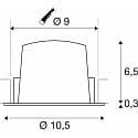 SLV LED Deckeneinbauleuchte NUMINOS� M, 12W, IP20, 20�, 4000K, 1900lm, schwarz/chrom