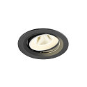 LED Deckeneinbauleuchte NUMINOS� MOVE M, rund, 12W, IP20, dimmbar, 20�, 4000K, 1900lm, schwarz/wei�