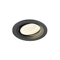 LED Deckeneinbauleuchte NUMINOS� MOVE M, rund, 12W, IP20, dimmbar, 55�, 4000K, 1900lm, schwarz/wei�