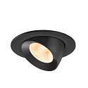 ceiling recessed luminaire NUMINOS� GIMBLE L round, suitable for VDU workstation IP20, black, lacquered dimmable