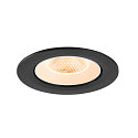 SLV LED Deckeneinbaustrahler NUMINOS� GIMBLE L, rund, 17W, IP20, dimmbar, 20�, 2700K, 2400lm, schwarz/wei�