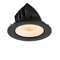 SLV LED Deckeneinbaustrahler NUMINOS� GIMBLE L, rund, 17W, IP20, dimmbar, 55�, 2700K, 2400lm, schwarz/wei�