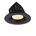 SLV LED Deckeneinbaustrahler NUMINOS� GIMBLE L, rund, 17W, IP20, dimmbar, 20�, 3000K, 2500lm, schwarz