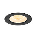 SLV LED Deckeneinbaustrahler NUMINOS� GIMBLE L, rund, 17W, IP20, dimmbar, 20�, 3000K, 2500lm, schwarz/wei�