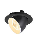 SLV ceiling recessed luminaire NUMINOS� GIMBLE L round, suitable for VDU workstation IP20, black, white, lacquered dimmable