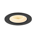 SLV LED Deckeneinbaustrahler NUMINOS� GIMBLE L, rund, 17W, IP20, dimmbar, 55�, 3000K, 2500lm, schwarz/wei�