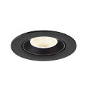 SLV ceiling recessed luminaire NUMINOS� GIMBLE L round, suitable for VDU workstation IP20, black, lacquered dimmable