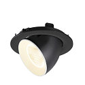 SLV LED Deckeneinbaustrahler NUMINOS� GIMBLE L, rund, 17W, IP20, dimmbar, 20�, 4000K, 2700lm, schwarz/wei�