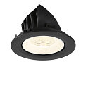 SLV LED Deckeneinbaustrahler NUMINOS� GIMBLE L, rund, 17W, IP20, dimmbar, 55�, 4000K, 2700lm, schwarz/wei�