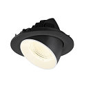 SLV LED Deckeneinbaustrahler NUMINOS� GIMBLE L, rund, 17W, IP20, dimmbar, 55�, 4000K, 2700lm, schwarz/wei�