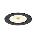 SLV LED Deckeneinbaustrahler NUMINOS� GIMBLE L, rund, 17W, IP20, dimmbar, 55�, 4000K, 2700lm, schwarz/wei�
