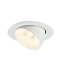 SLV ceiling recessed luminaire NUMINOS� GIMBLE L round, suitable for VDU workstation IP20, white, lacquered dimmable