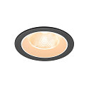 ceiling recessed luminaire NUMINOS� L round, suitable for VDU workstation IP20, black, white, lacquered dimmable
