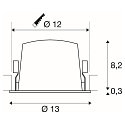 SLV LED Deckeneinbauleuchte NUMINOS� L, rund, 17W, IP20, dimmbar, 55�, 2700K, 2400lm, schwarz/wei�