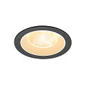 ceiling recessed luminaire NUMINOS� L round, suitable for VDU workstation IP20, black, white, lacquered dimmable
