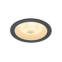 ceiling recessed luminaire NUMINOS� L round, suitable for VDU workstation IP20, black, white, lacquered dimmable