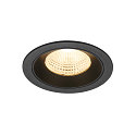 ceiling recessed luminaire NUMINOS� L round, suitable for VDU workstation IP20, black, lacquered dimmable