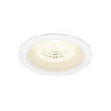 ceiling recessed luminaire NUMINOS� L round, suitable for VDU workstation IP20, white, lacquered dimmable