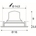 SLV LED Deckeneinbauleuchte NUMINOS� MOVE L, 17W, IP20, schwenkbar, 40�, 4000K, 2700lm, wei�/chrom