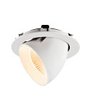 SLV ceiling recessed luminaire NUMINOS� GIMBLE XL suitable for VDU workstation IP20, white, lacquered dimmable