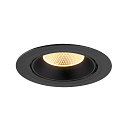 SLV ceiling recessed luminaire NUMINOS� GIMBLE XL suitable for VDU workstation IP20, black, lacquered dimmable