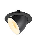 SLV LED Deckeneinbaustrahler NUMINOS� GIMBLE XL, 24W, IP20, dimmbar, 20�, 3000K, 3600lm, schwarz/wei�
