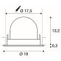 SLV LED Deckeneinbaustrahler NUMINOS� GIMBLE XL, 24W, IP20, dimmbar, 40�, 3000K, 3600lm, schwarz