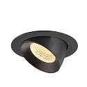 SLV LED Deckeneinbaustrahler NUMINOS� GIMBLE XL, 24W, IP20, dimmbar, 55�, 3000K, 3600lm, schwarz