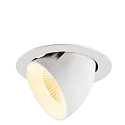 ceiling recessed luminaire NUMINOS� GIMBLE XL suitable for VDU workstation IP20, white, lacquered dimmable