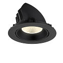 SLV LED Deckeneinbaustrahler NUMINOS� GIMBLE XL, 24W, IP20, dimmbar, 20�, 4000K, 3800lm, schwarz