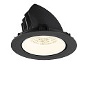 SLV LED Deckeneinbaustrahler NUMINOS� GIMBLE XL, 24W, IP20, dimmbar, 55�, 4000K, 3800lm, schwarz/wei�