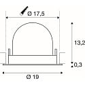 SLV LED Deckeneinbaustrahler NUMINOS� GIMBLE XL, 24W, IP20, schwenkbar, 40�, 4000K, 3800lm, wei�/schwarz