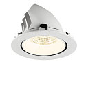 SLV LED Deckeneinbaustrahler NUMINOS� GIMBLE XL, 24W, IP20, dimmbar, 55�, 4000K, 3800lm, wei�