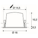 SLV LED Deckeneinbauleuchte NUMINOS� XL, rund, 24W, IP20, dimmbar, 20�, 4000K, 3800lm, schwarz