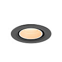 SLV LED Deckeneinbaustrahler NUMINOS� GIMBLE XS, rund, 6,9W, IP20, dimmbar, 20�, 2700K, 900lm, schwarz/wei�