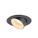 SLV LED Deckeneinbaustrahler NUMINOS� GIMBLE XS, rund, 6,9W, IP20, dimmbar, 40�, 2700K, 900lm, schwarz/wei�