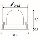 SLV LED Deckeneinbaustrahler NUMINOS� GIMBLE XS, 6,9W, IP20, schwenkbar, 55�, 2700K, 900lm, schwarz/chrom