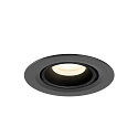 SLV LED Deckeneinbaustrahler NUMINOS� GIMBLE XS, rund, 6,9W, IP20, dimmbar, 55�, 4000K, 1000lm, schwarz