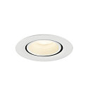 SLV LED Deckeneinbaustrahler NUMINOS� GIMBLE XS, rund, 6,9W, IP20, dimmbar, 55�, 4000K, 1000lm, wei�