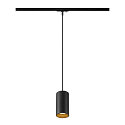 SLV LED 1-Phasen Pendelleuchte ASTO TUBE, IP20, GU10 max. 10W (exkl.), Pendel 250cm, schwarz