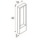 Outdoor LED-Stehleuchte FLATT II 62, IP65 IK03, 62cm, 10W 2700K 650lm, Seeluft-best�ndig, dimmbar, anthrazit / Holzdekor