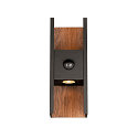 SLV outdoor wall luminaire FLATT II with sensor IP54, anthracite, brown 