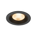 ceiling recessed luminaire NUMINOS� L round, suitable for VDU workstation IP20, black, lacquered dimmable